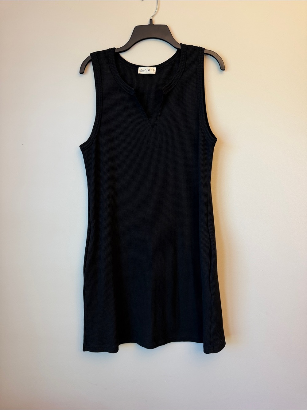 New In Black Casual Dress with Pockets